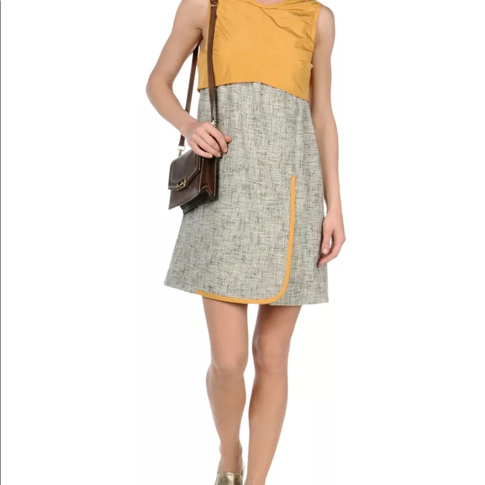 NWT CARVEN TRAPEZE TWEED MINI DRESS SIZE EU40 US8